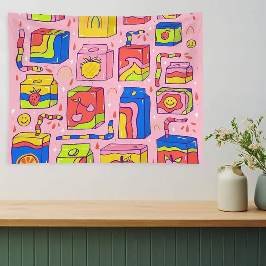 Juice Box Print Tapestry