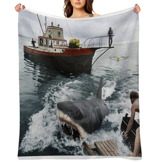 Jaws Photography Multi-functional Throw Blanket