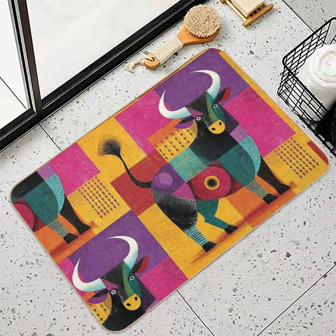 Taurus Once They Decide To Do Something...  Repositionable Bath Mat