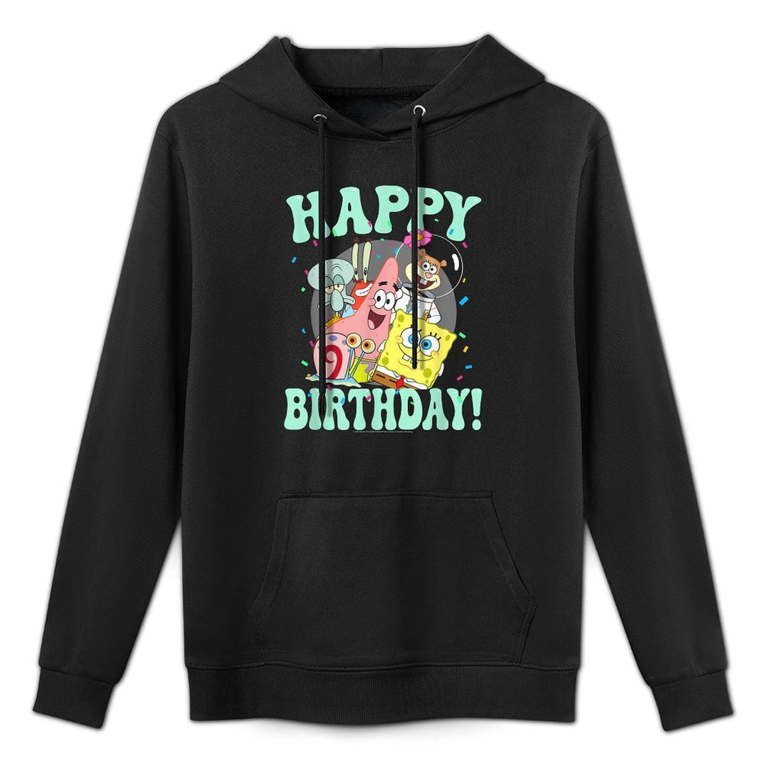 SpongeBob SquarePants Happy Birthday Sandy Patrick Squidward Breathable Fabric Hoodie