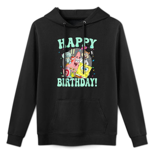 SpongeBob SquarePants Happy Birthday Sandy Patrick Squidward Moisture-Wicking Hoodie