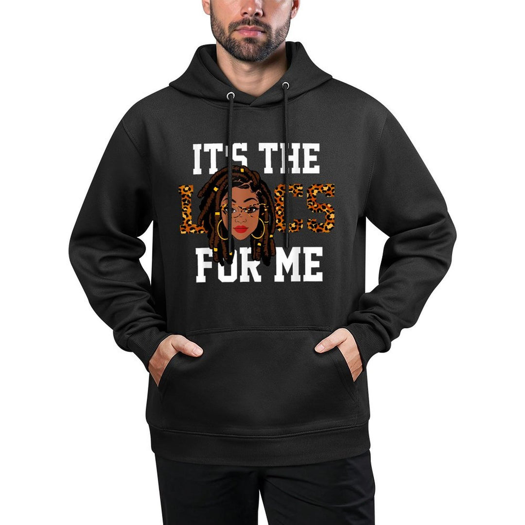 Womens It The Locs for Me Leopard Black Hair African Pride Shape Retention Hoodie