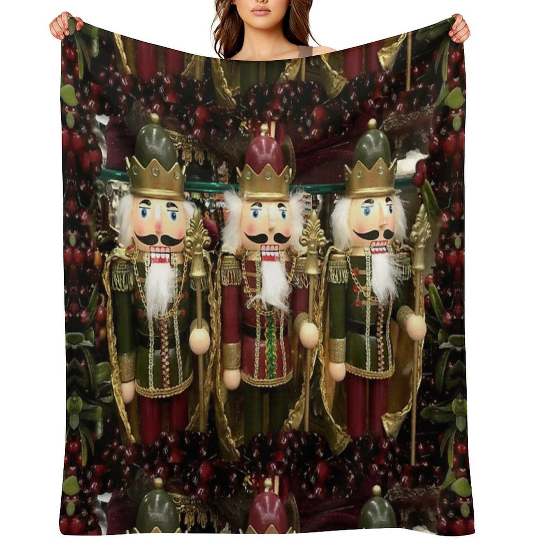 Christmas Nutcracker Trio Compact Throw Blanket