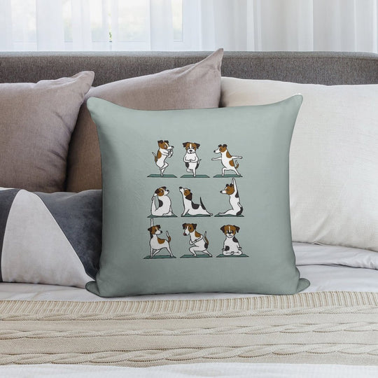 Jack Russell Terrier Yoga Soft Reinforced Edging Throw Pillow