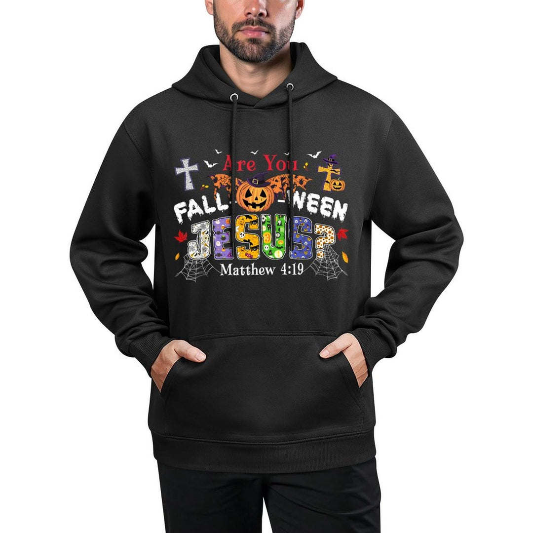 Are You Fall-O-Ween Jesus Pumpkin Spooky Halloween Christian Adjustable Hood Hoodie