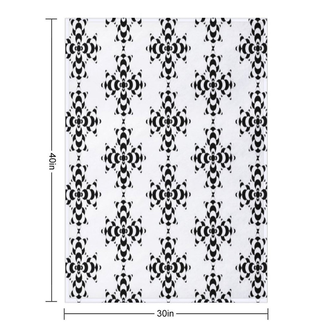 Fractal Molecule Crop Circle Quick-dry Throw Blanket