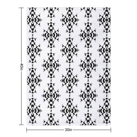 Fractal Molecule Crop Circle Quick-dry Throw Blanket