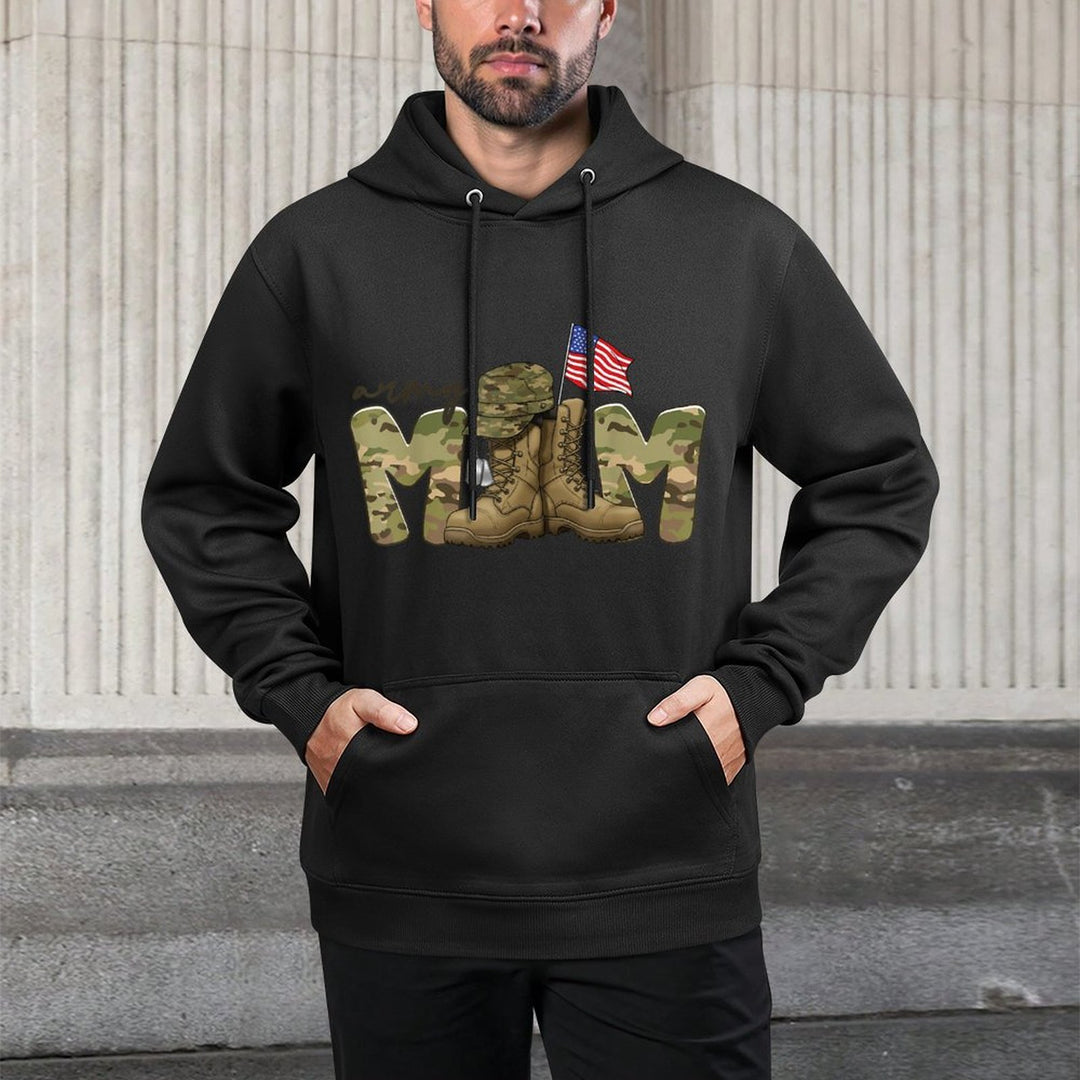Army Mama Camourflage Mother's Day Mom Patriotic USA Moisture-Wicking Hoodie