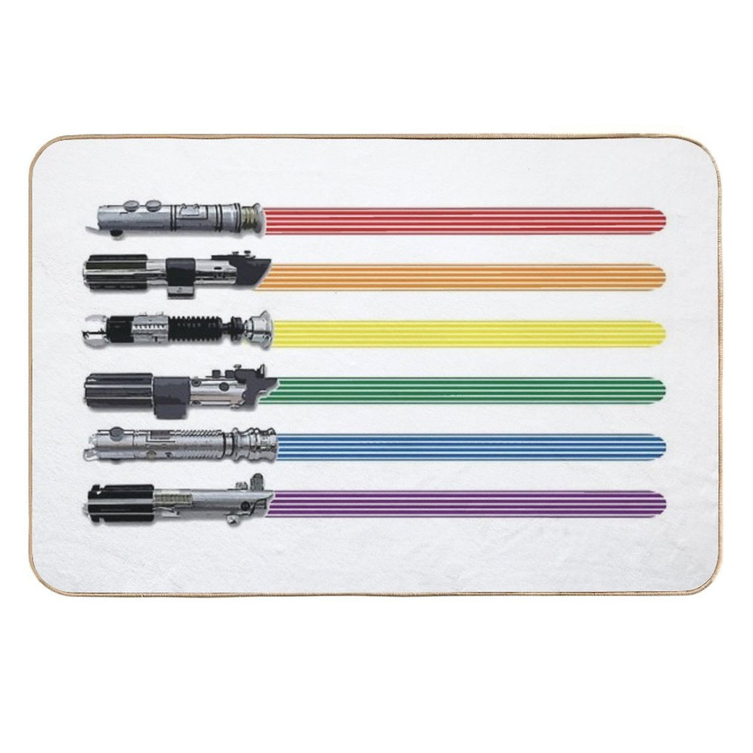 Lightsaber Pride Colors  Long-Lasting Bath Mat