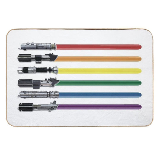 Lightsaber Pride Colors  Long-Lasting Bath Mat