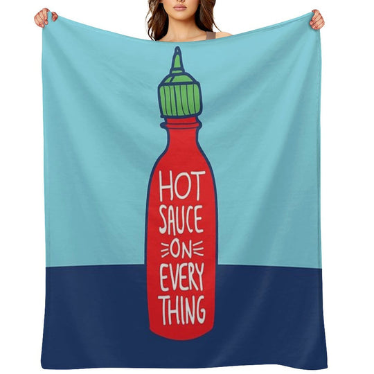 Hot Sauce on Everything Anti-pilling Throw Blanket