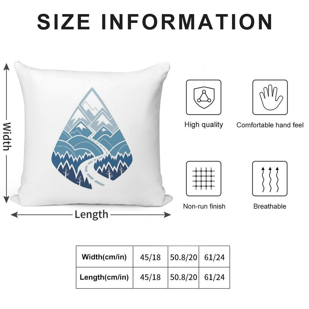 The Road Goes Ever On Winter (white) Soft High-Density Material Throw Pillow