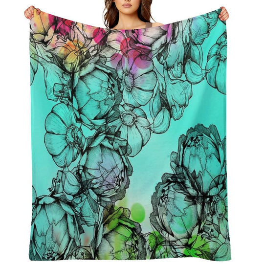 In My Garden of Colours Comfort Throw Blanket