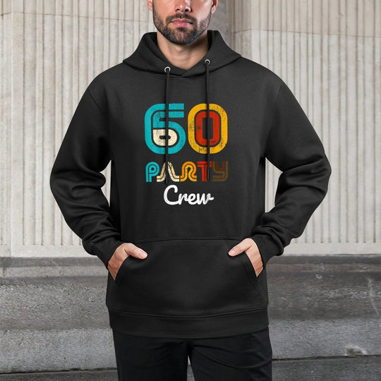 60 Party Crew - 60 Year Old Vintage 1965 60th Birthday Gift Shrink-Resistant Hoodie