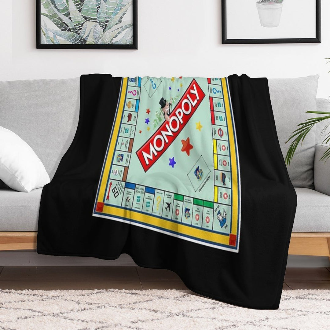 Monopoly Board Game Classic Plush Throw Blanket