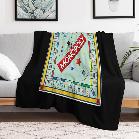 Monopoly Board Game Classic Plush Throw Blanket