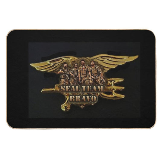 AWESOME BRAVO Seal Team  Slip-Resistant Bath Mat