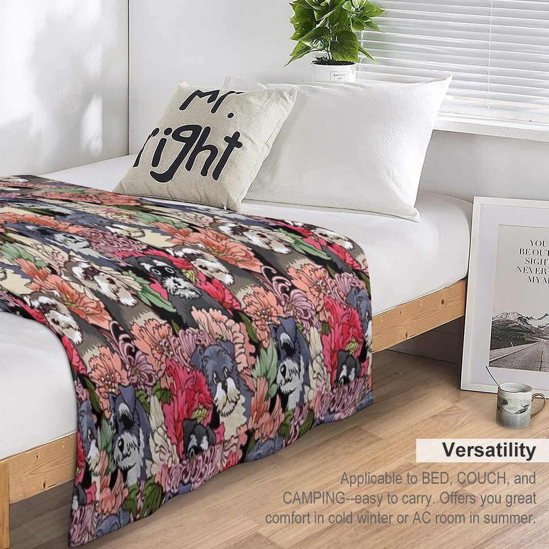 BECAUSE SCHNAUZERS Lightweight Throw Blanket