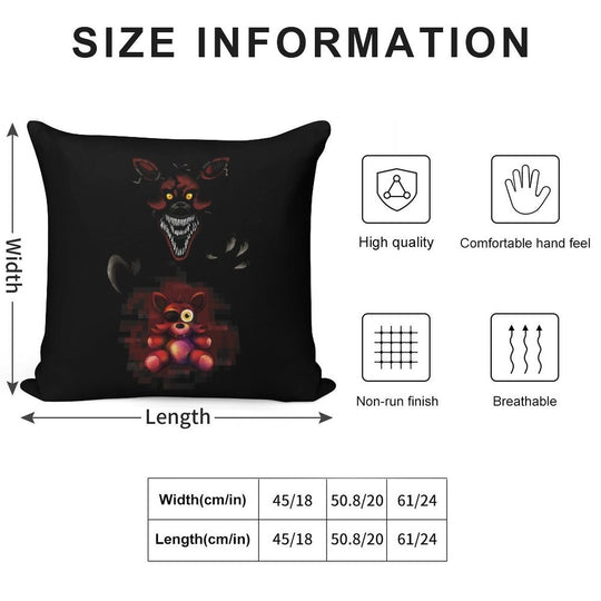 Five Nights at Freddy's - Fnaf 4 - Nightmare Foxy Plush Soft Warmth Comfort Throw Pillow