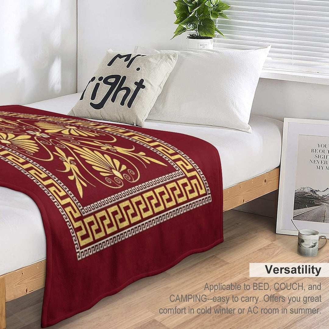 Greek Ornament (Meander) Anti-pilling Throw Blanket