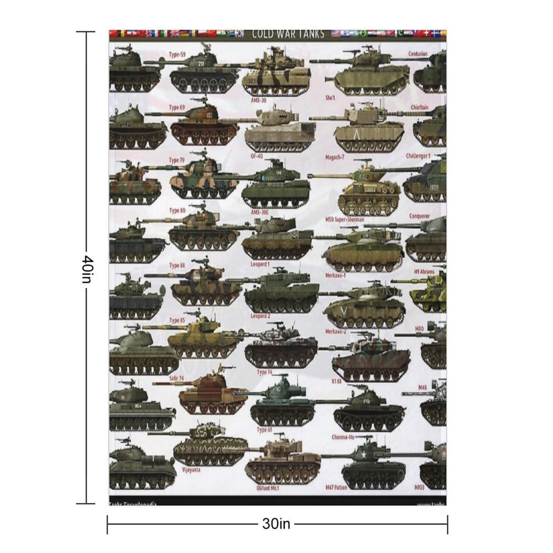 Cold War Main Battle Tanks Gift-ready Throw Blanket