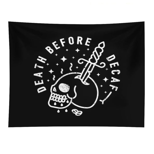 Death Before Decaf Tapestry