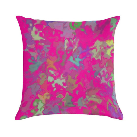 Fuchsia Print Soft Easy Maintenance Throw Pillow