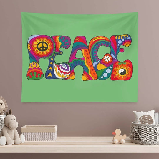 Psychedelic Peace Tapestry