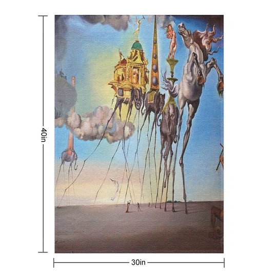 The Temptation of St. Anthony Machine-washable Throw Blanket