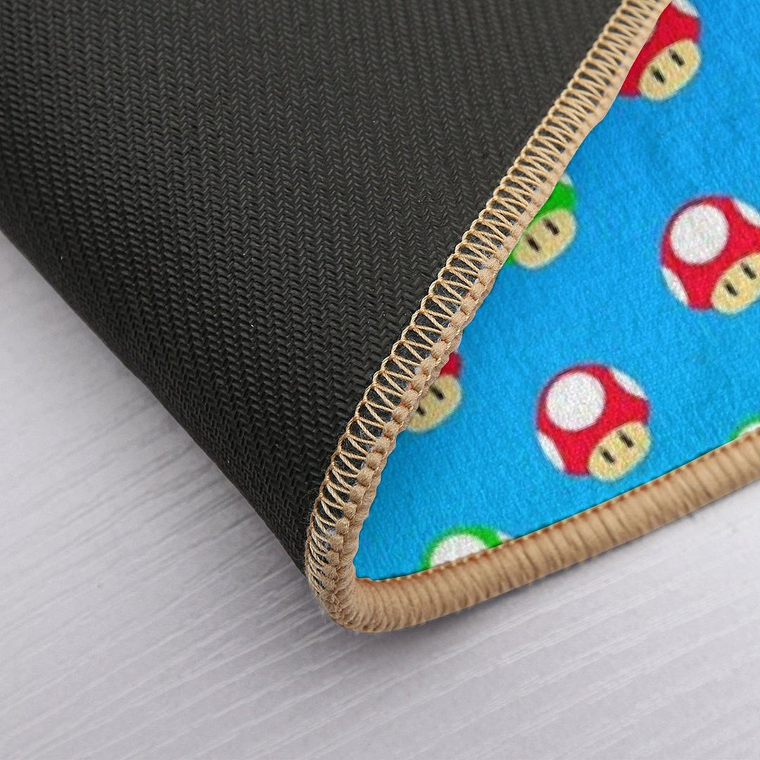 Red And Green Mushrooms  Rapid-Drying Bath Mat