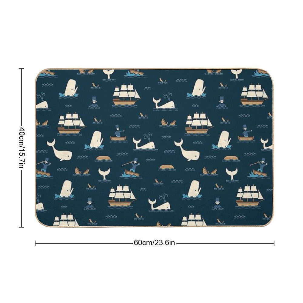 The White Whale  Stain-Proof Bath Mat