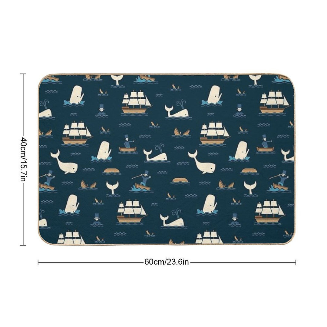 The White Whale  Stain-Proof Bath Mat