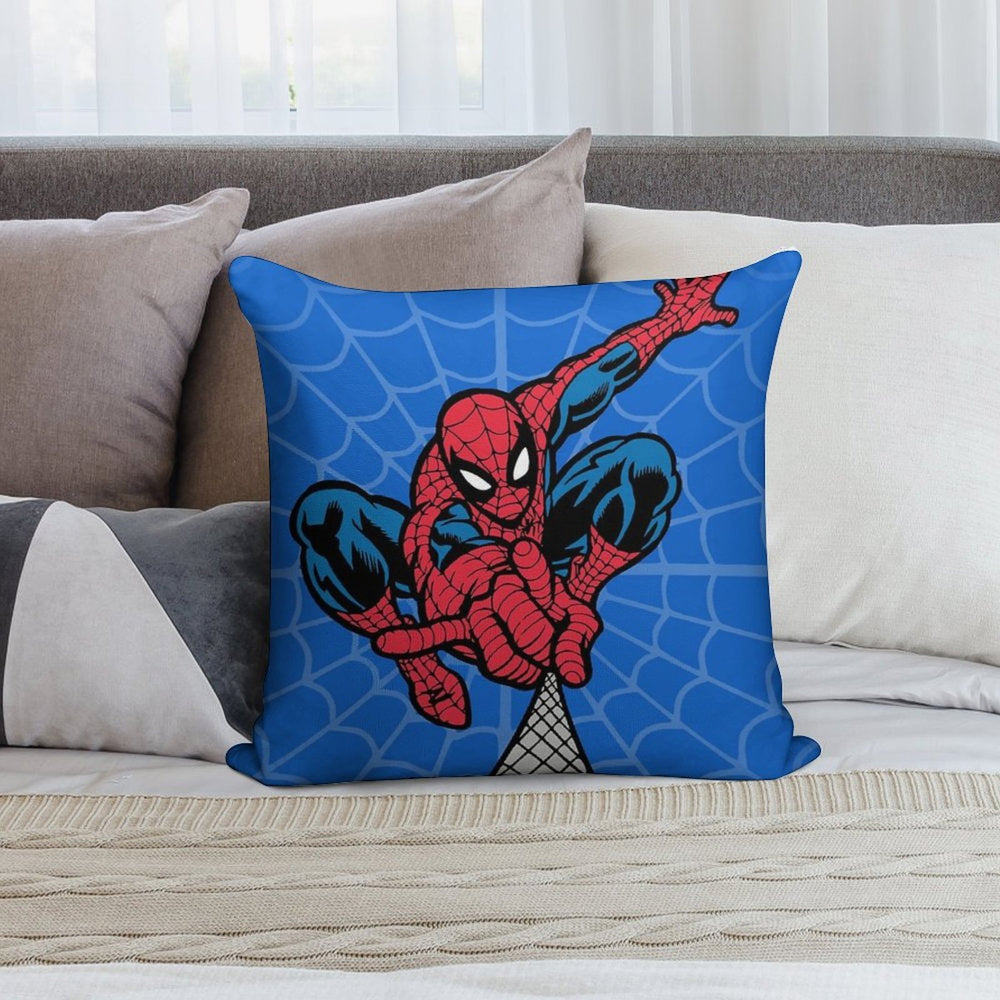 Spider Superhero Soft Washable Throw Pillow