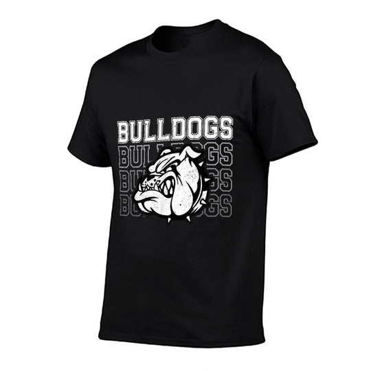 Bulldogs Mascot Team Spirit Vintage Sports Fan  Heathered Texture T-Shirt