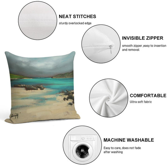 Vatersay And Barra Soft Shrink-Resistant Throw Pillow