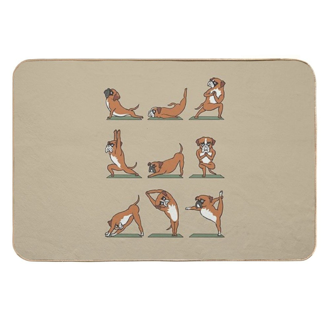 Boxer Yoga  Slip-Resistant Bath Mat