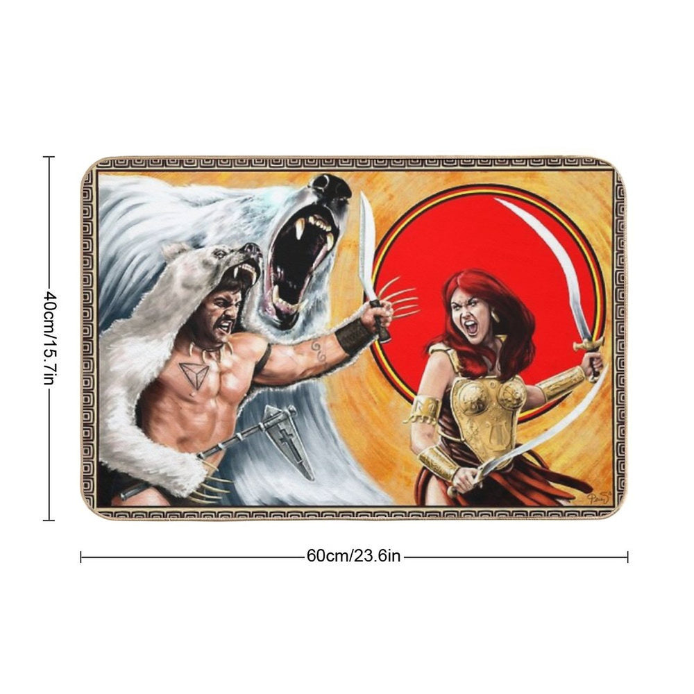 Harrek And Jar-Eel by Mike Perry  Pet-Safe Bath Mat