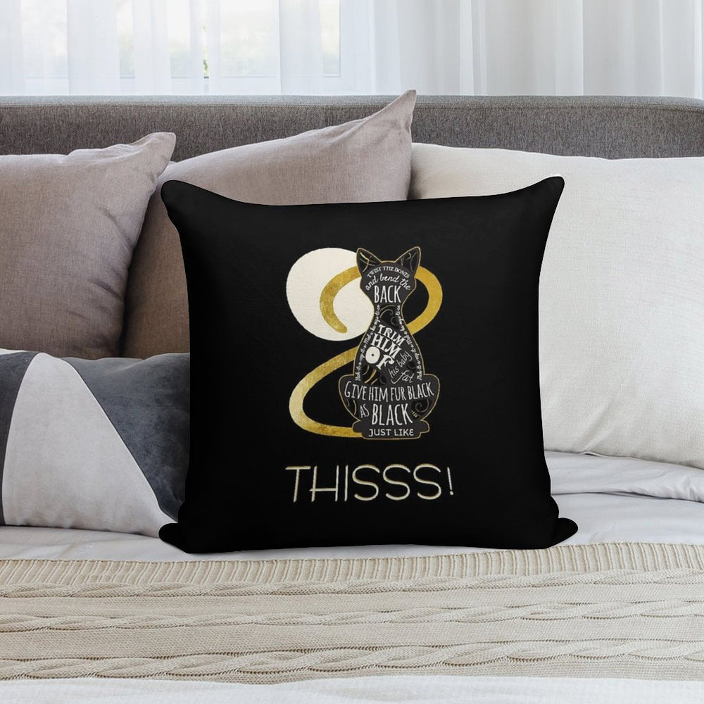 Hocus Pocus Cat Spell - Just. Like. This! Soft Anti-Pilling Throw Pillow