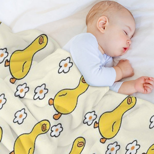 Cute Duck Pattern Perfect For Duck Owners Premium Throw Blanket