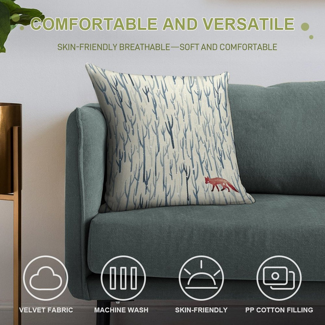 Winter Wood Soft Warmth Comfort Throw Pillow