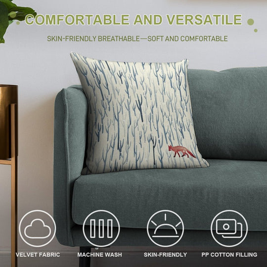 Winter Wood Soft Warmth Comfort Throw Pillow