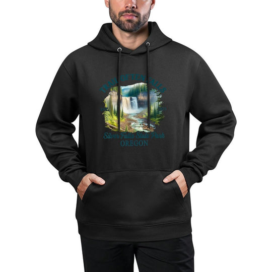 Trail Of Ten Falls Silver Falls State Park Oregon Travel Versatile Streetwear Hoodie