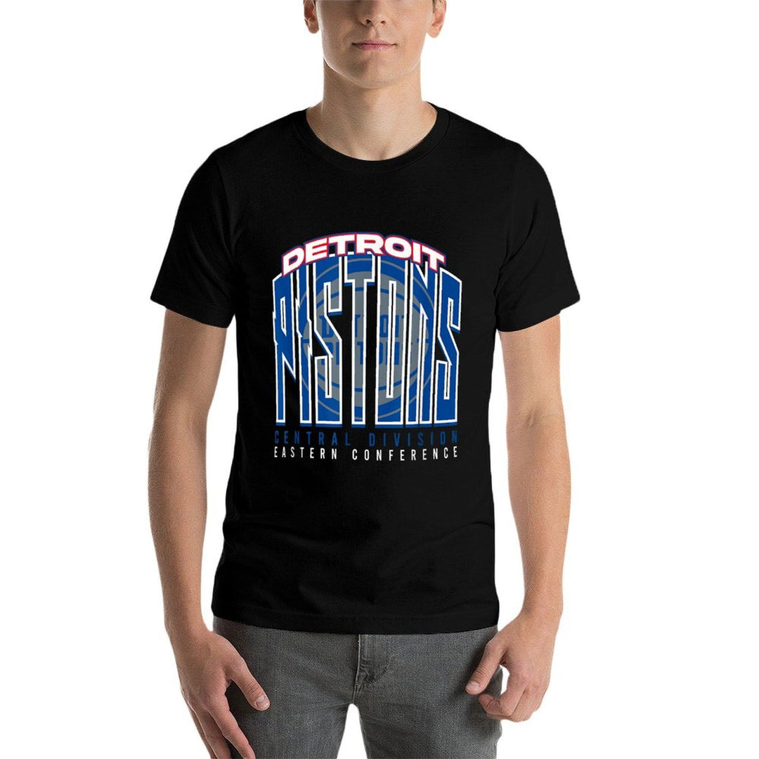 NBA Official Detroit Pistons Block City  Graphic-printed T-Shirt