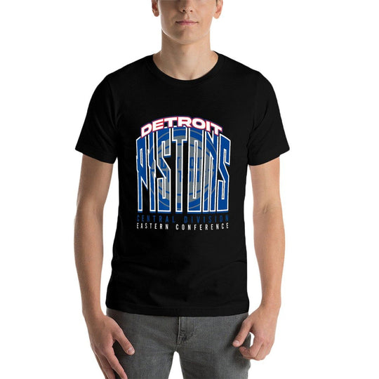 NBA Official Detroit Pistons Block City  Graphic-printed T-Shirt