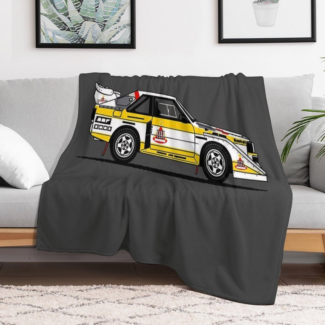 S1 Group B Classic Rally Car Eco-conscious Throw Blanket