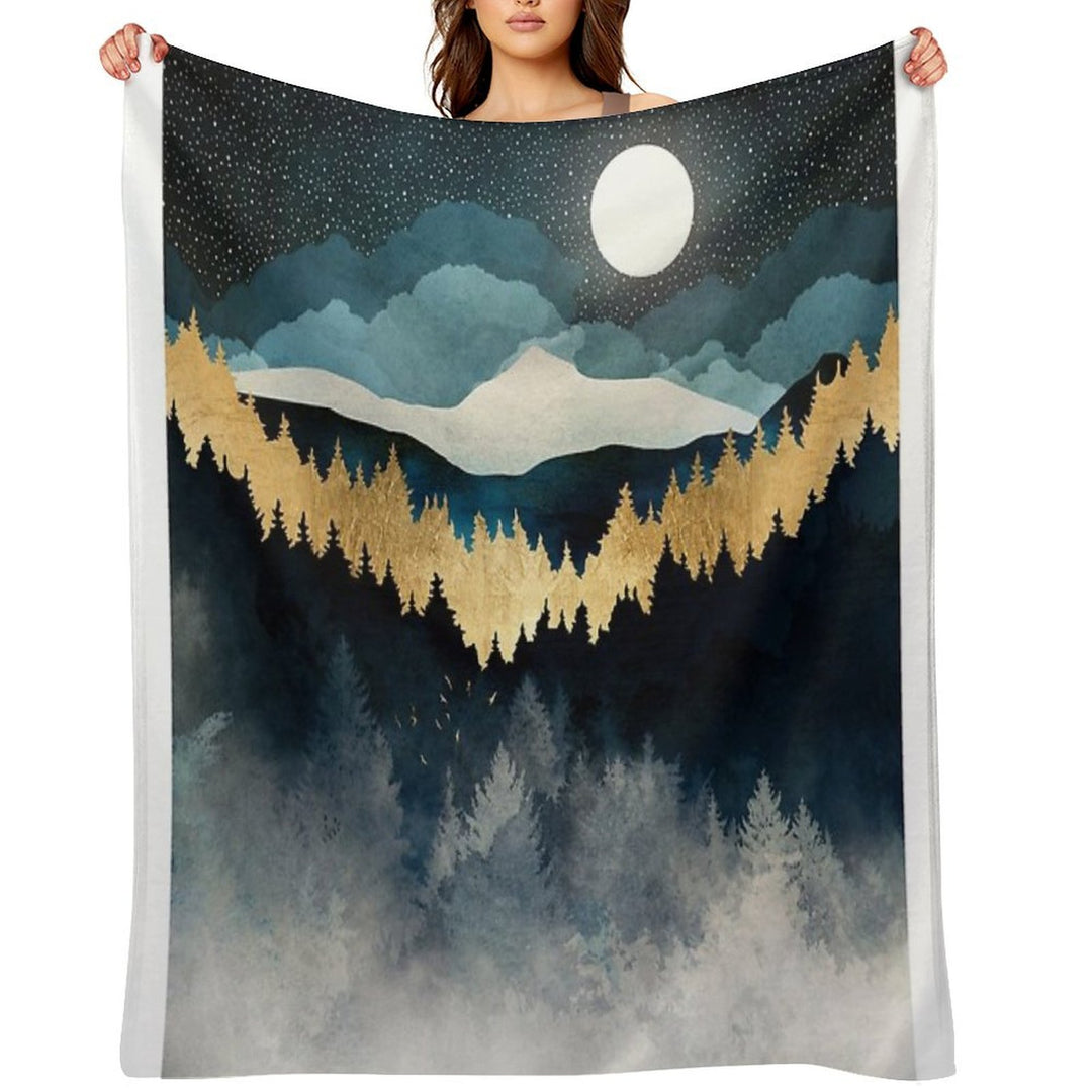 Indigo Night Anti-pilling Throw Blanket