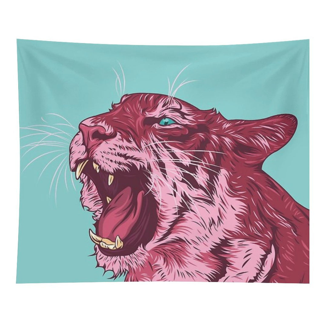 Magenta Tiger Tapestry
