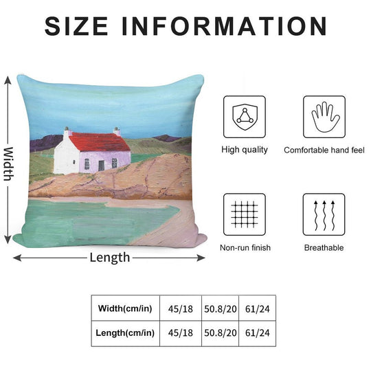 Hebridean Bay 2 Soft High-Density Material Throw Pillow