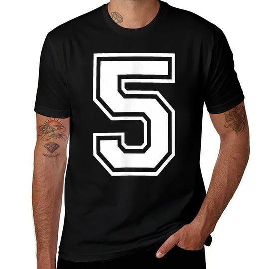 Number 5 Birthday Varsity Sports Team Jersey  Classic T-Shirt
