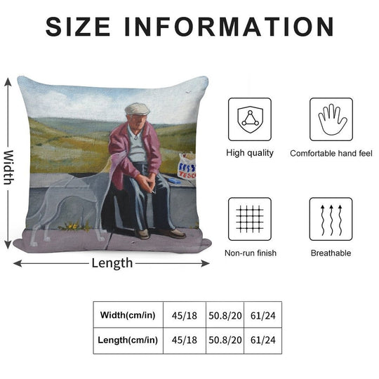 I Wonder If The Ol' Girl Misses Me As Much.. Soft Reinforced Edging Throw Pillow